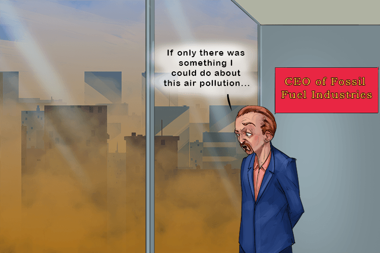 The meaning of the term air pollution is self explanatory, it's the spreading of pollution into the air